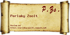 Perlaky Zsolt névjegykártya